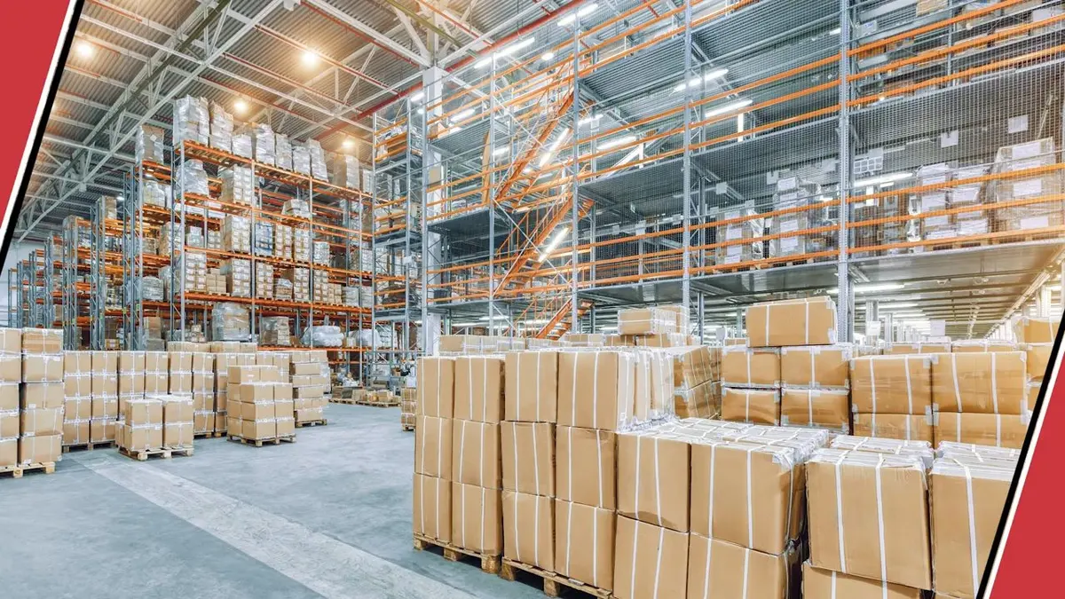 Large commercial warehouse interior with pallets and high ceiling for Selling Your Altadena Home: Plumbing Updates That Help